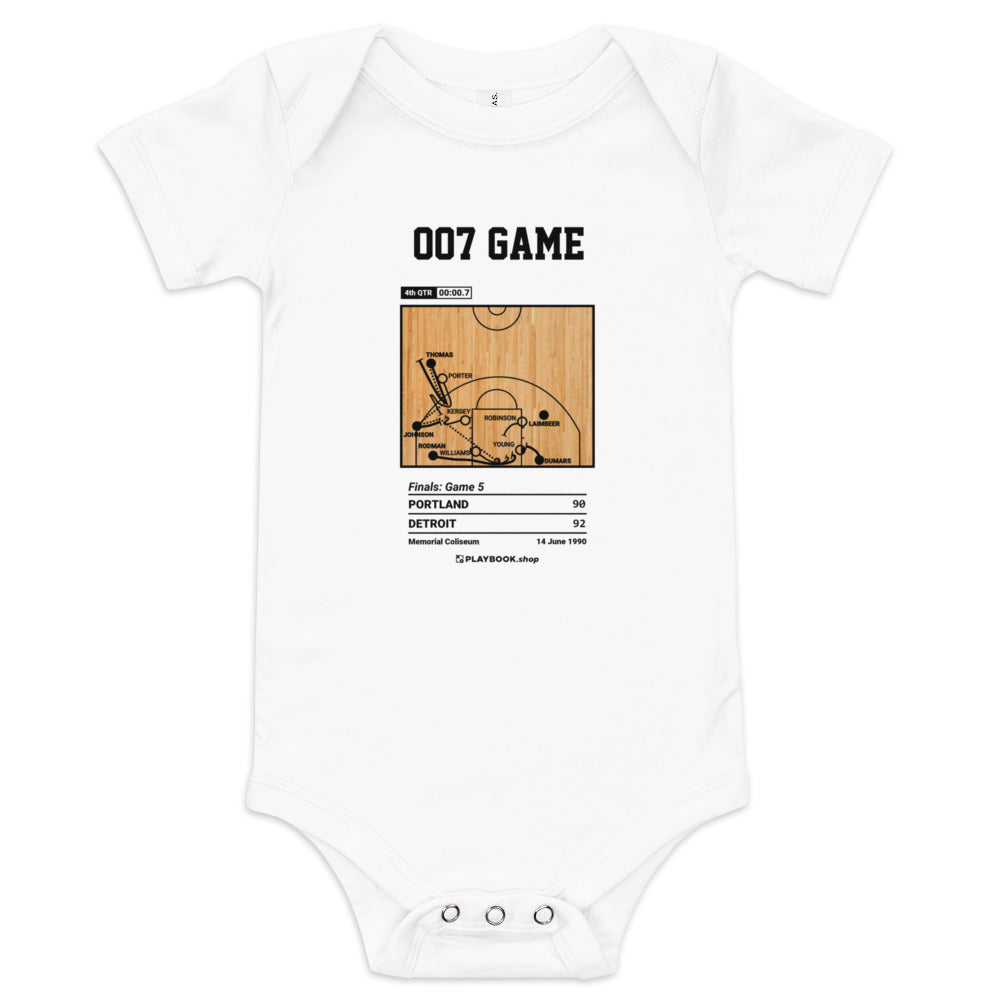 Greatest Detroit Pistons Plays Baby Bodysuit: 007 game (1990)