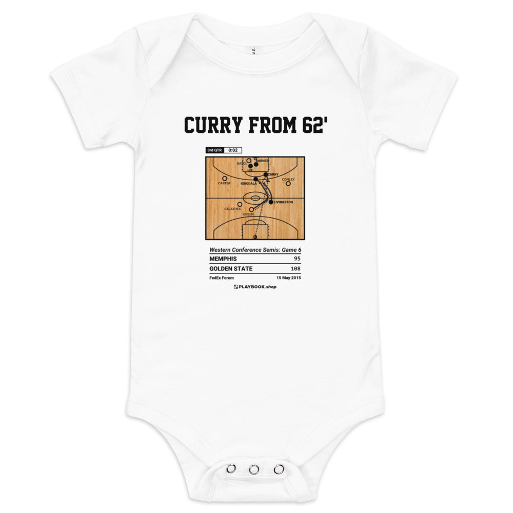 Greatest Golden State Warriors Plays Baby Bodysuit: Curry from 62' (2015)