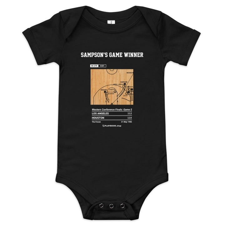 Greatest Houston Rockets Plays Baby Bodysuit: Sampson's game winner (1986)