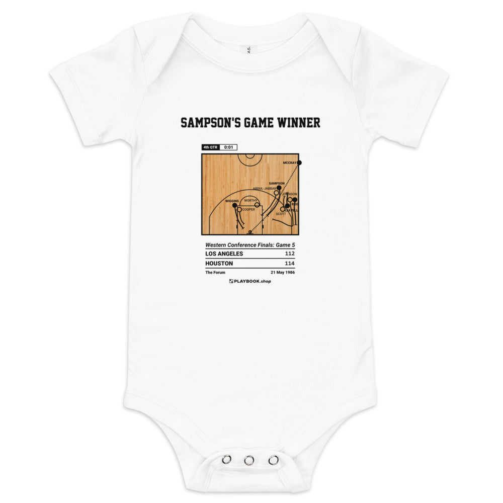 Greatest Houston Rockets Plays Baby Bodysuit: Sampson's game winner (1986)