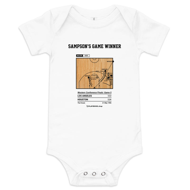 Greatest Houston Rockets Plays Baby Bodysuit: Sampson's game winner (1986)