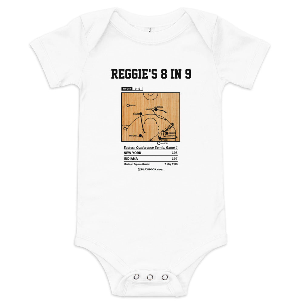Greatest Indiana Pacers Plays Baby Bodysuit: Reggie's 8 in 9 (1995)