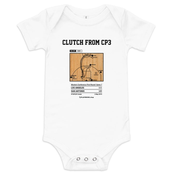 Greatest LA Clippers Plays Baby Bodysuit: Clutch from CP3 (2015)
