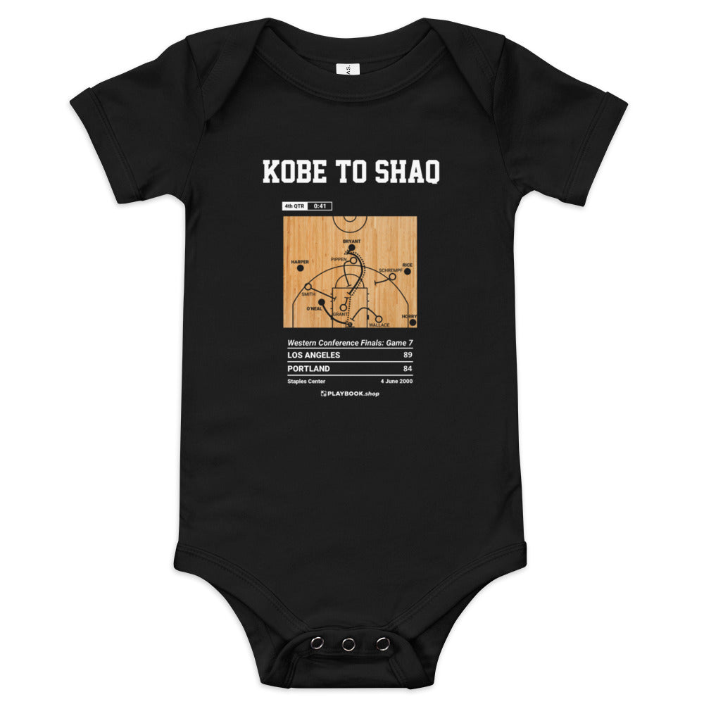 Greatest Los Angeles Lakers Plays Baby Bodysuit: Kobe to Shaq (2000)