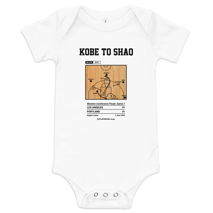 Greatest Los Angeles Lakers Plays Baby Bodysuit: Kobe to Shaq (2000)