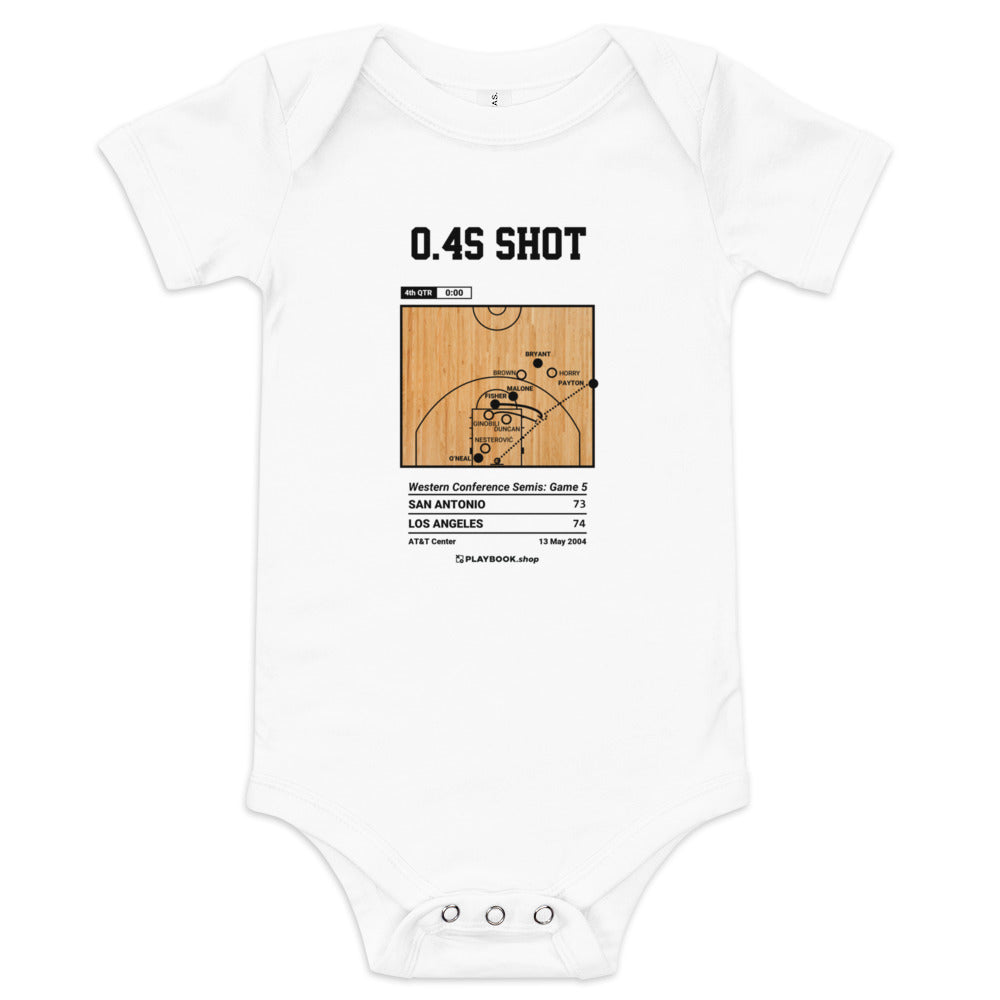 Greatest Los Angeles Lakers Plays Baby Bodysuit: 0.4s shot (2004)