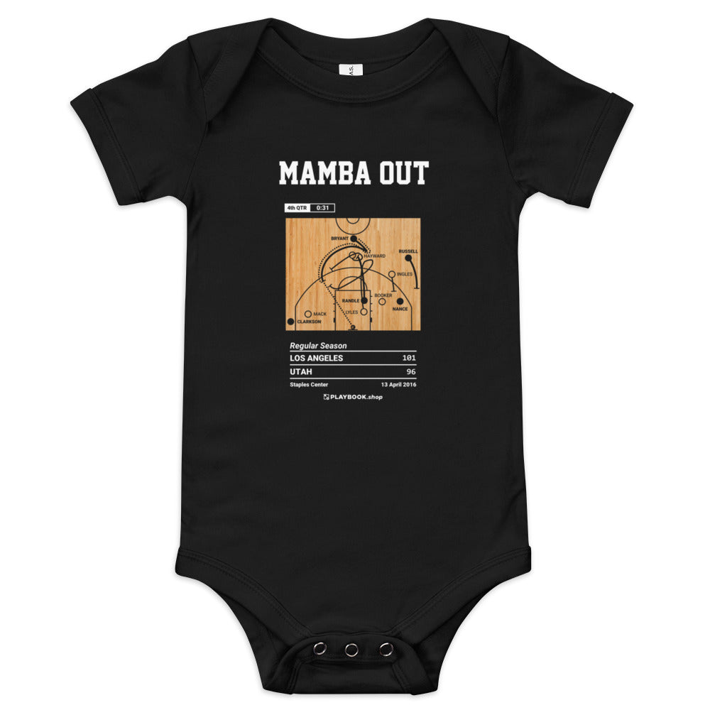 Greatest Los Angeles Lakers Plays Baby Bodysuit: Mamba Out (2016)