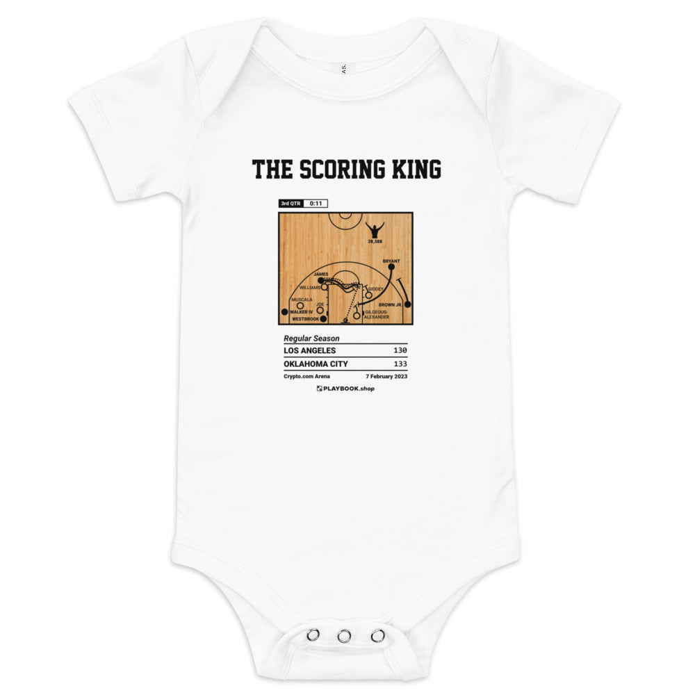 Greatest Los Angeles Lakers Plays Baby Bodysuit: The scoring king (2023)