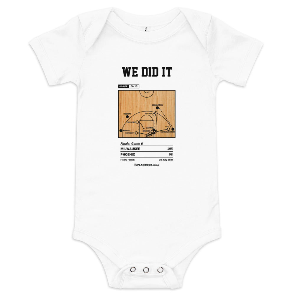 Greatest Milwaukee Bucks Plays Baby Bodysuit: We did it (2021)