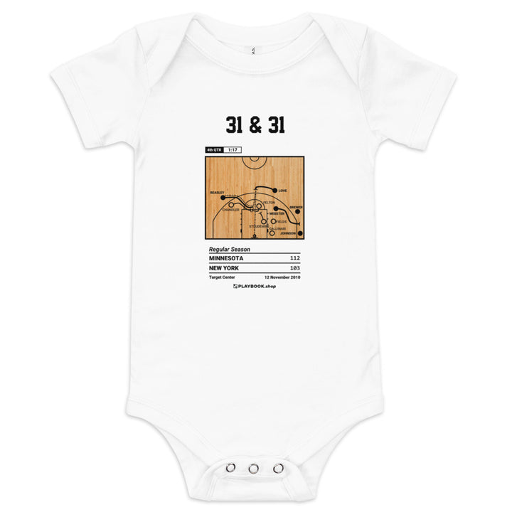 Greatest Minnesota Timberwolves Plays Baby Bodysuit: 31 & 31 (2010)