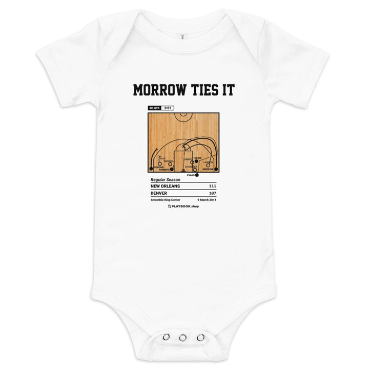 Greatest New Orleans Pelicans Plays Baby Bodysuit: Morrow ties it (2014)