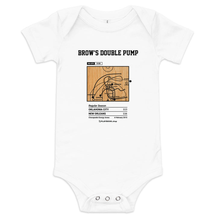 Greatest New Orleans Pelicans Plays Baby Bodysuit: Brow's double pump (2015)