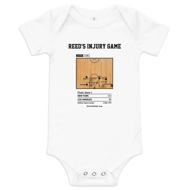 Greatest New York Knicks Plays Baby Bodysuit: Reed's injury game (1970)