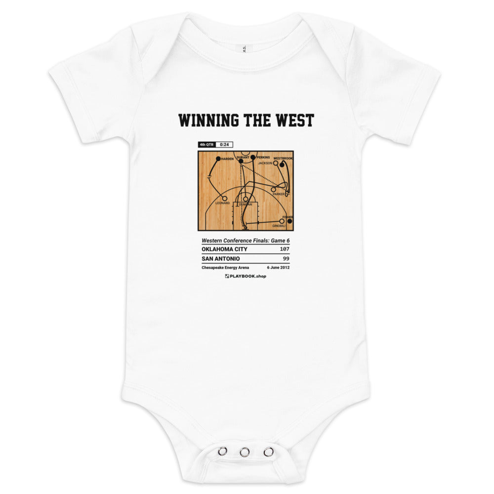 Greatest Oklahoma City Thunder Plays Baby Bodysuit: Winning the West (2012)