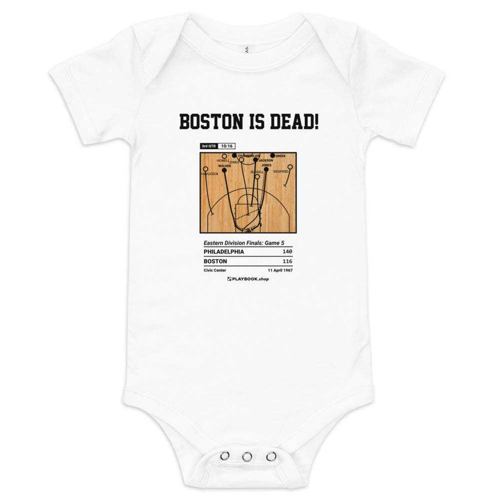 Greatest Philadelphia Sixers Plays Baby Bodysuit: Boston is dead! (1967)