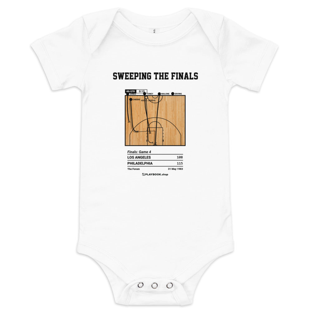 Greatest Philadelphia Sixers Plays Baby Bodysuit: Sweeping the Finals (1983)