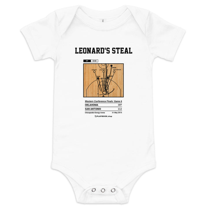 Greatest San Antonio Spurs Plays Baby Bodysuit: Leonard's steal (2014)