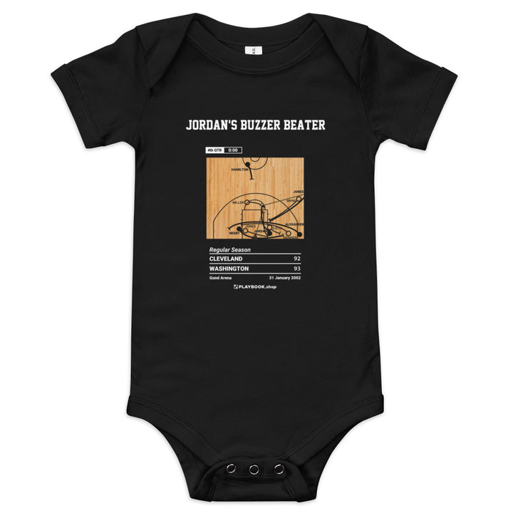 Greatest Washington Wizards Plays Baby Bodysuit: Jordan's buzzer beater (2002)