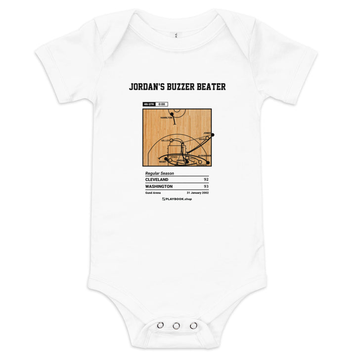 Greatest Washington Wizards Plays Baby Bodysuit: Jordan's buzzer beater (2002)
