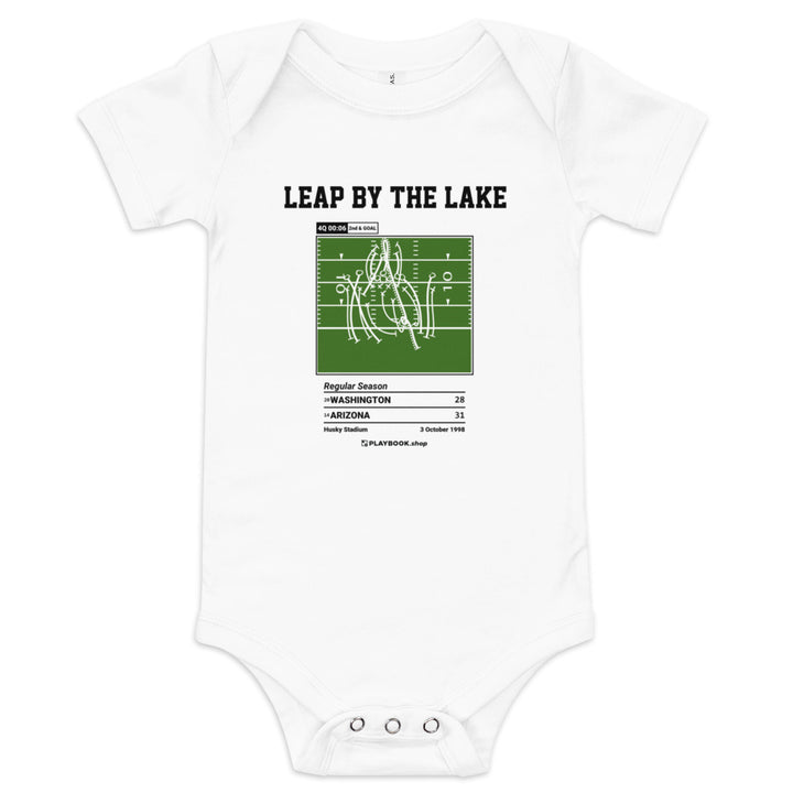 Greatest Arizona Football Plays Baby Bodysuit: Leap by the lake (1998)