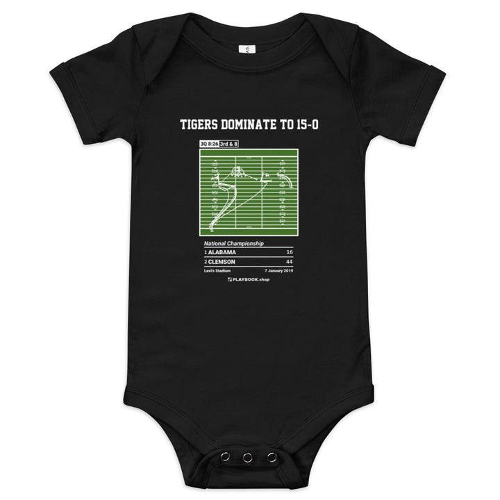 Greatest Clemson Football Plays Baby Bodysuit: Tigers dominate to 15-0 (2019)