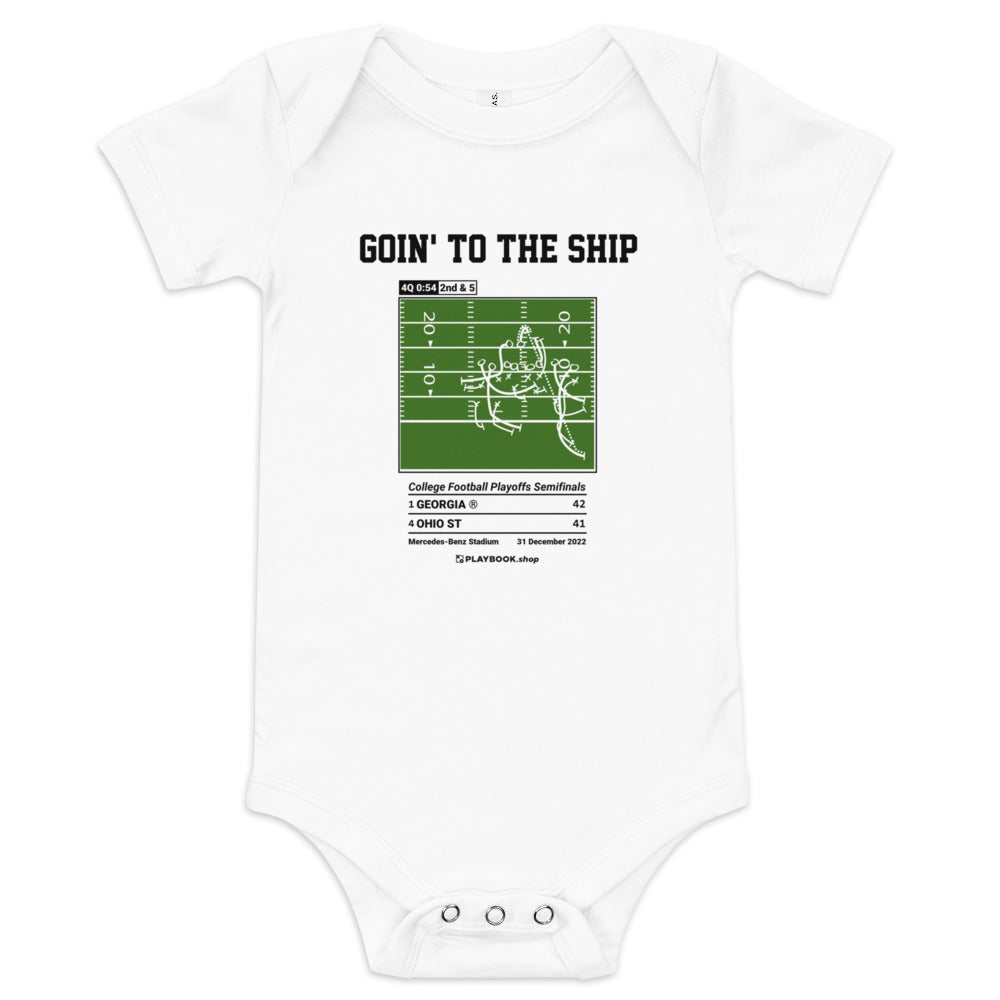Greatest Georgia Football Plays Baby Bodysuit: Goin' to the ship (2022)