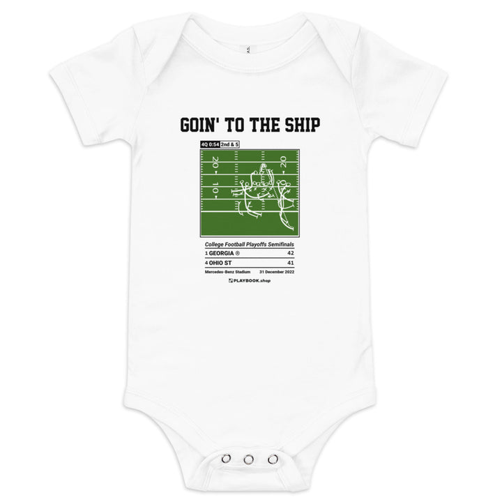 Greatest Georgia Football Plays Baby Bodysuit: Goin' to the ship (2022)
