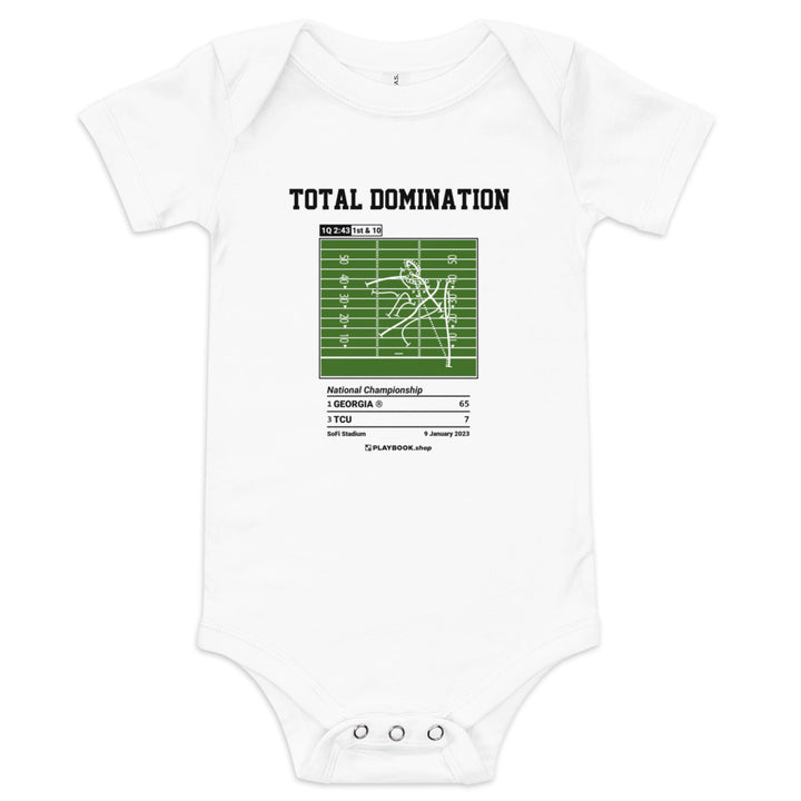 Greatest Georgia Football Plays Baby Bodysuit: Total domination (2023)
