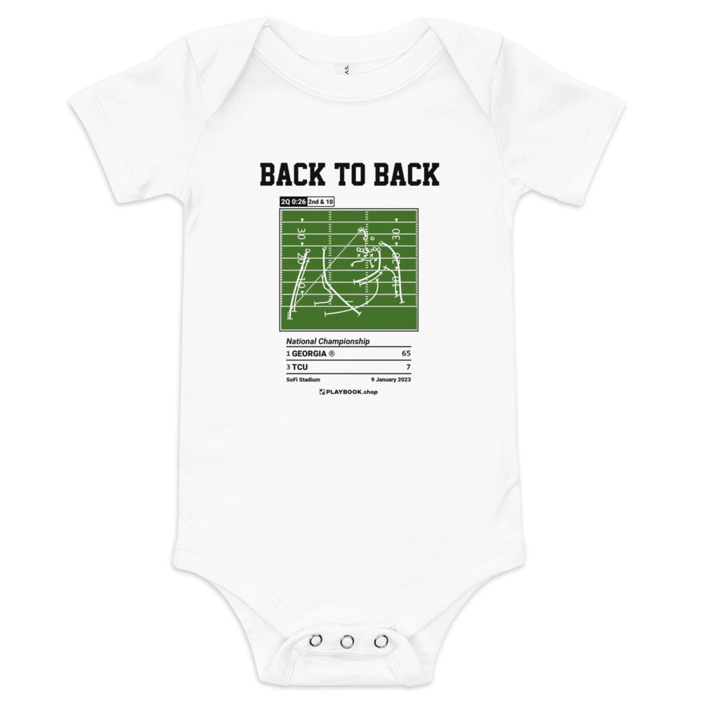 Greatest Georgia Football Plays Baby Bodysuit: Back to back (2023)