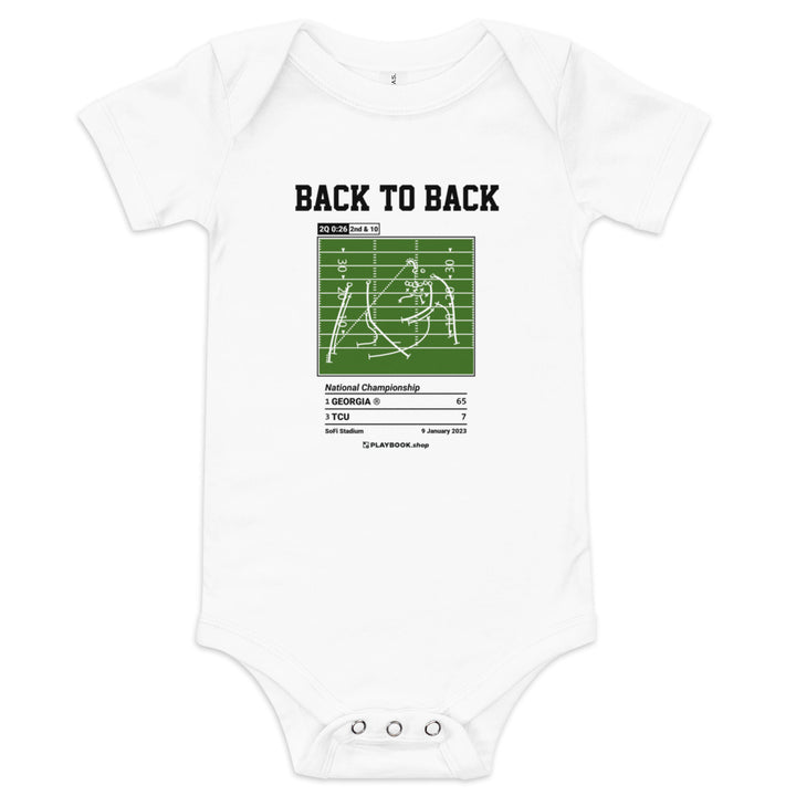 Greatest Georgia Football Plays Baby Bodysuit: Back to back (2023)