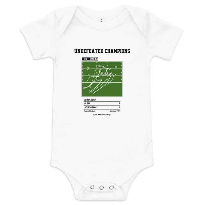 Greatest LSU Football Plays Baby Bodysuit: Undefeated Champions (1959)