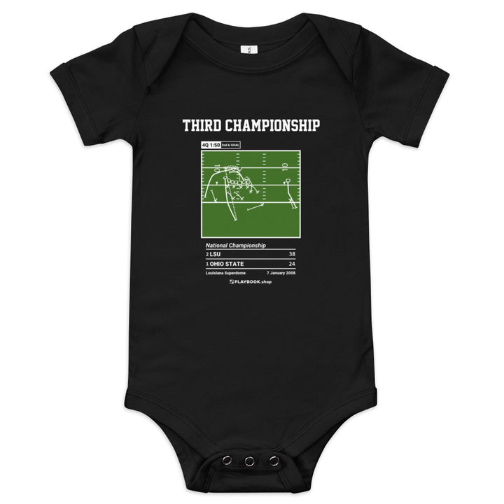 Greatest LSU Football Plays Baby Bodysuit: Third championship (2008)