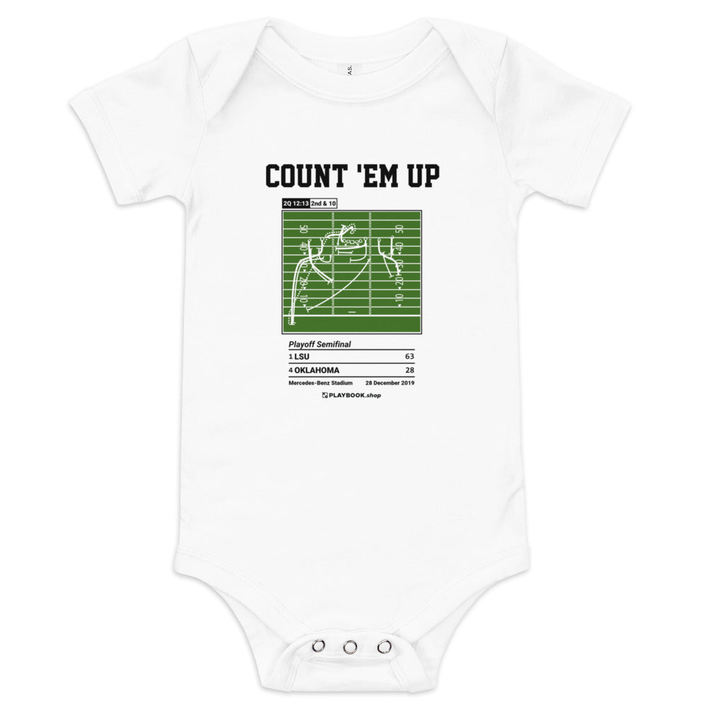 Greatest LSU Football Plays Baby Bodysuit: Count 'em up (2019)