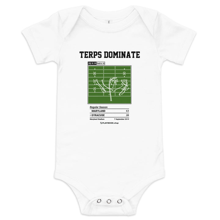 Greatest Maryland Football Plays Baby Bodysuit: Terps Dominate (2019)