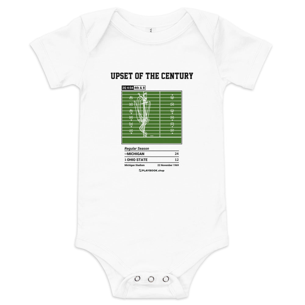 Greatest Michigan Football Plays Baby Bodysuit: Upset of the Century (1969)
