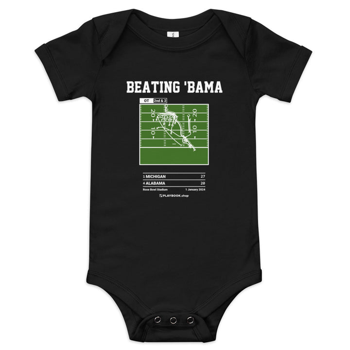 Greatest Michigan Football Plays Baby Bodysuit: Beating 'Bama (2024)