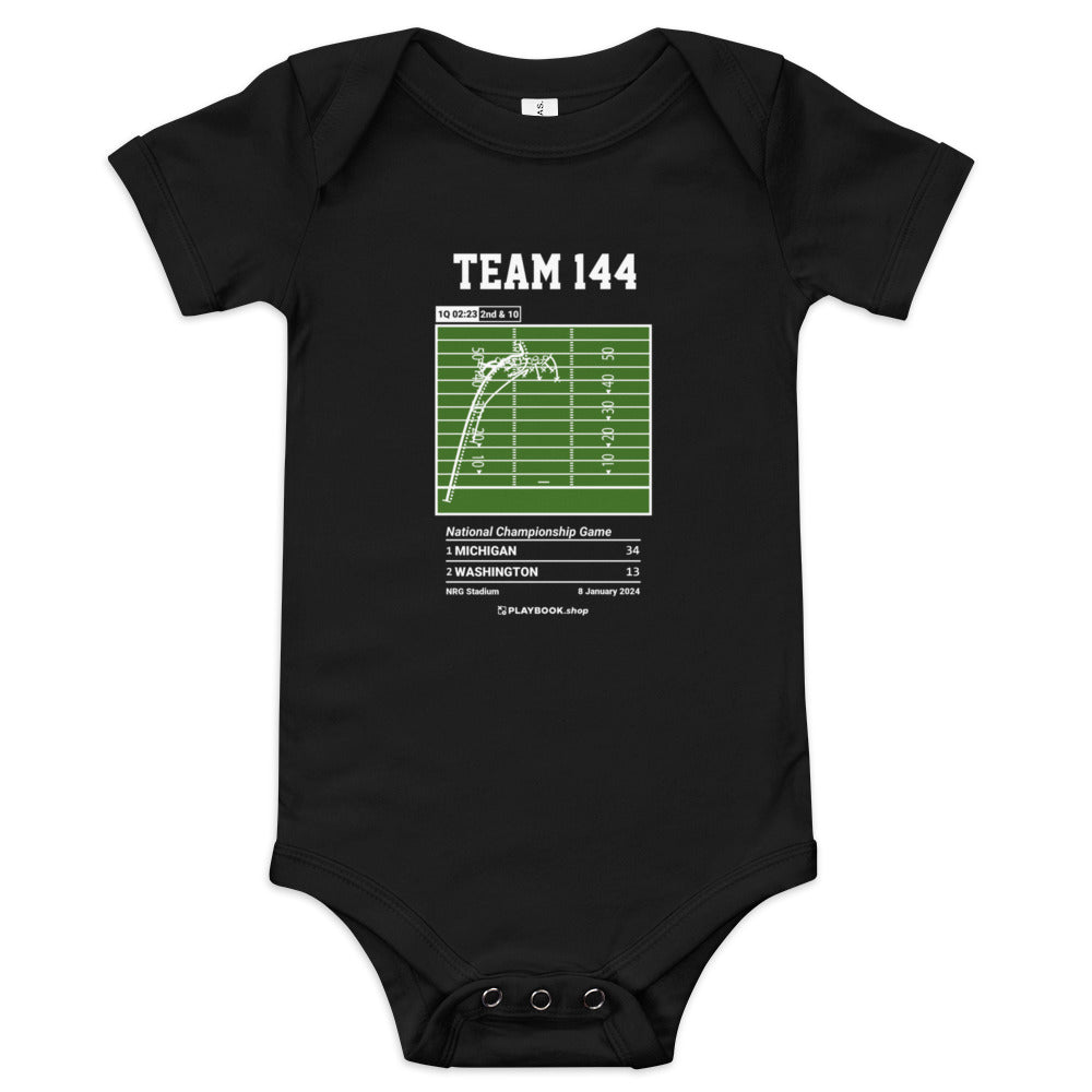 Greatest Michigan Football Plays Baby Bodysuit: Team 144 (2024)