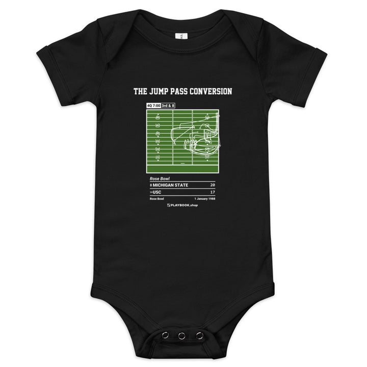 Greatest Michigan State Football Plays Baby Bodysuit: The jump pass conversion (1988)