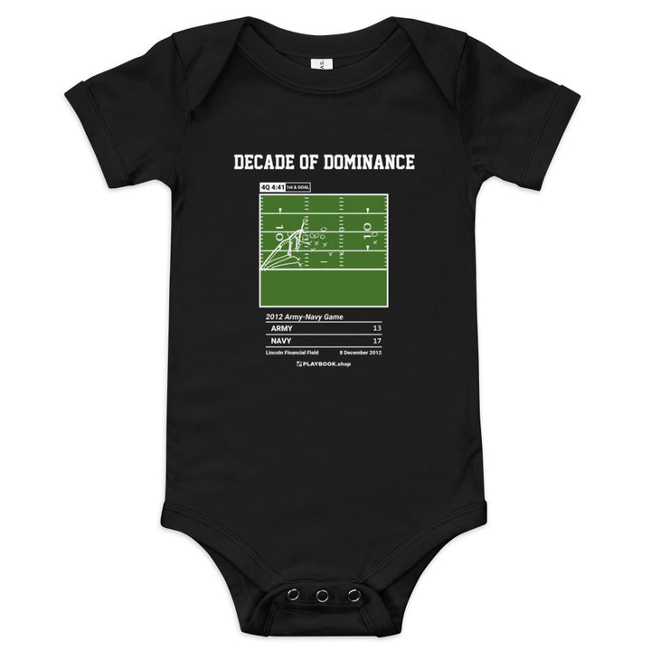 Greatest Navy Football Plays Baby Bodysuit: Decade of Dominance (2012)