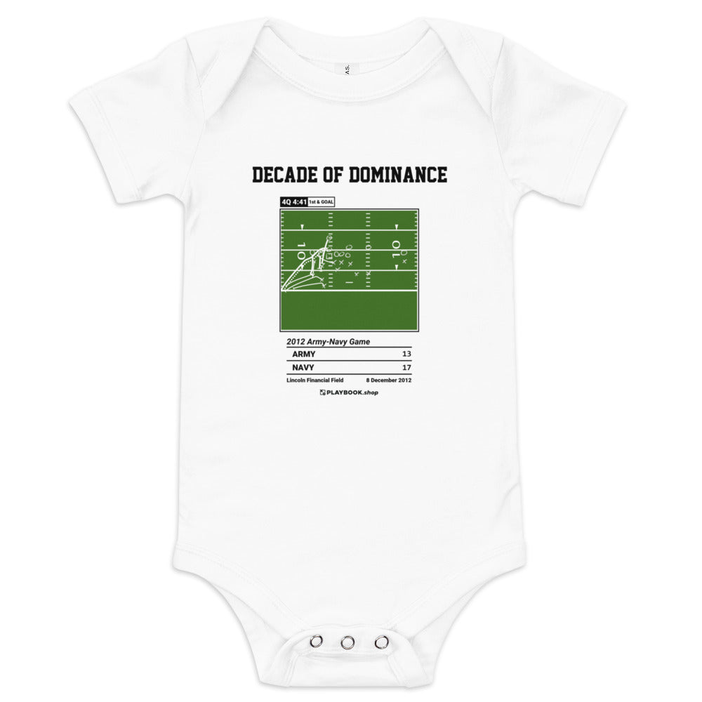 Greatest Navy Football Plays Baby Bodysuit: Decade of Dominance (2012)