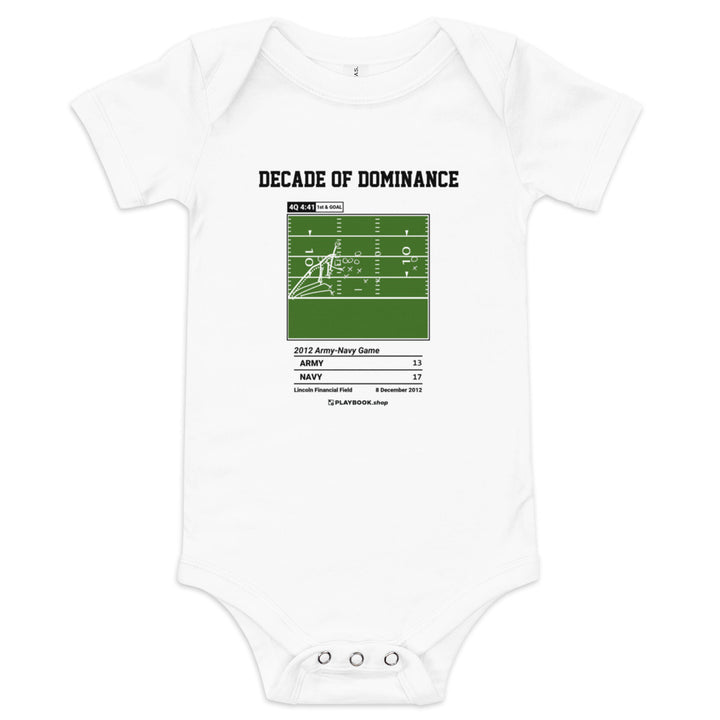 Greatest Navy Football Plays Baby Bodysuit: Decade of Dominance (2012)