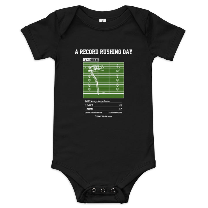 Greatest Navy Football Plays Baby Bodysuit: A Record Rushing Day (2015)