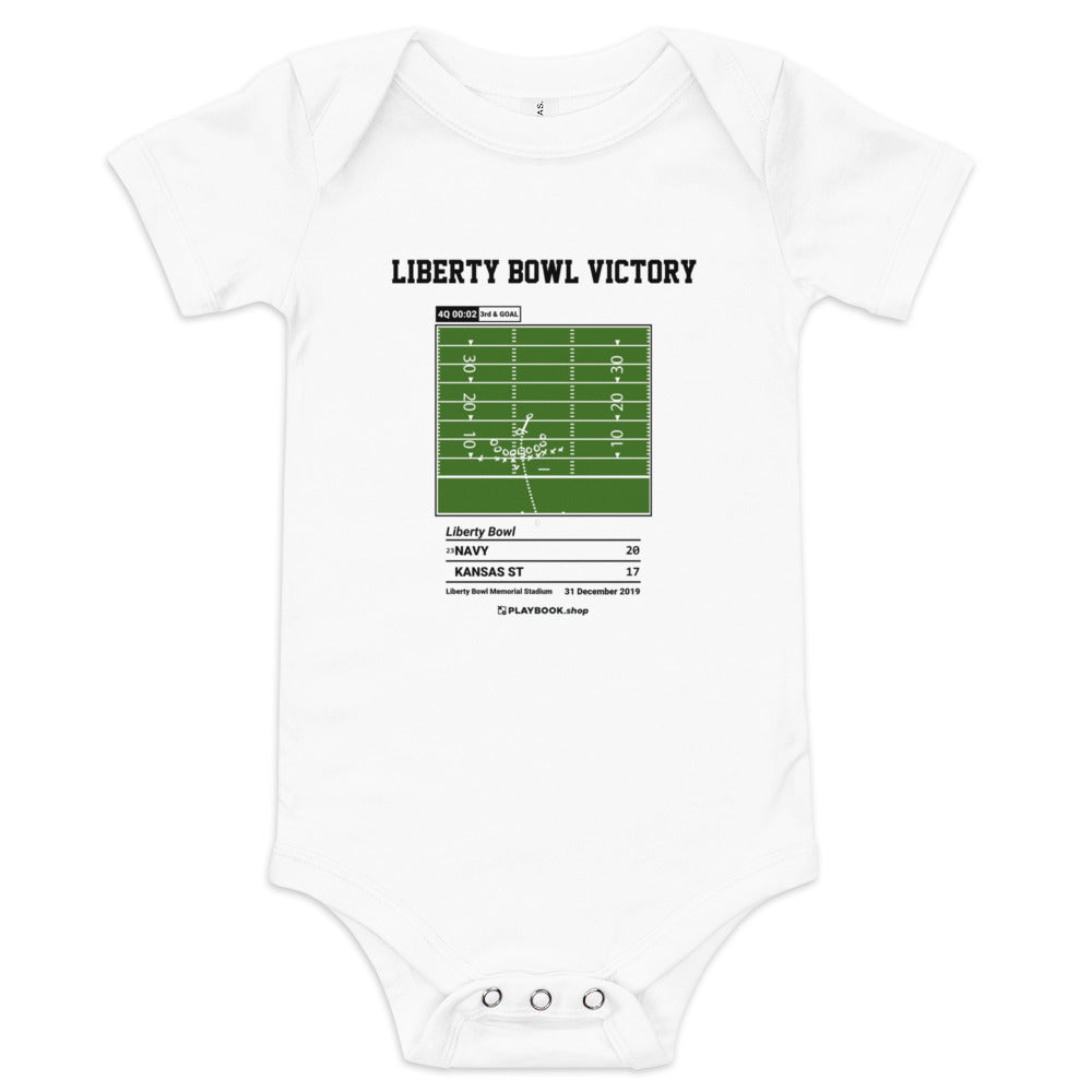 Greatest Navy Football Plays Baby Bodysuit: Liberty Bowl victory (2019)