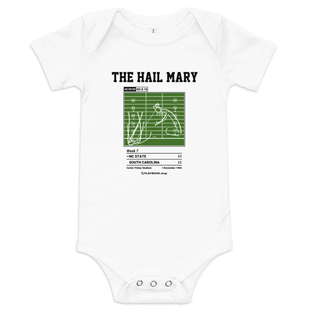 Greatest NC State Football Plays Baby Bodysuit: The Hail Mary (1986)