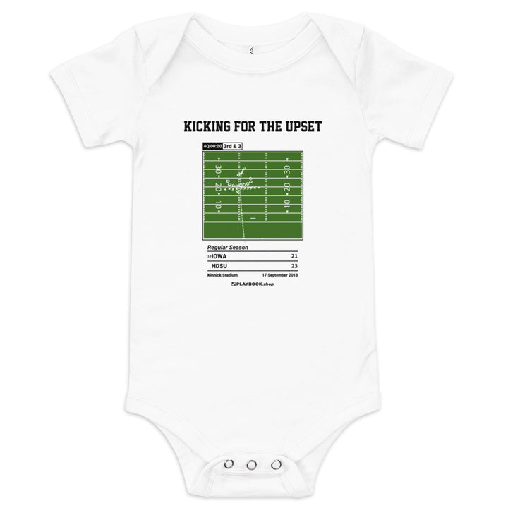 Greatest North Dakota State Football Plays Baby Bodysuit: Kicking for the upset (2016)