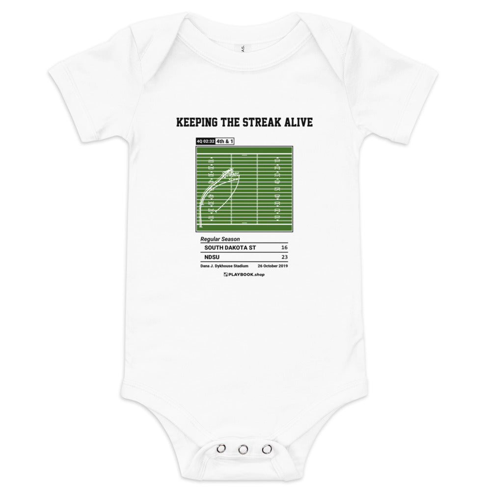 Greatest North Dakota State Football Plays Baby Bodysuit: Keeping the streak alive (2019)
