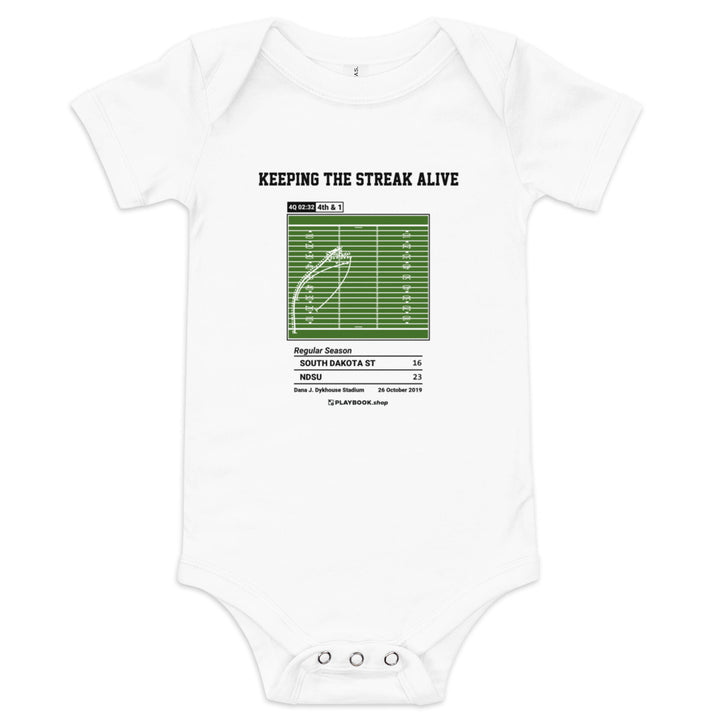 Greatest North Dakota State Football Plays Baby Bodysuit: Keeping the streak alive (2019)