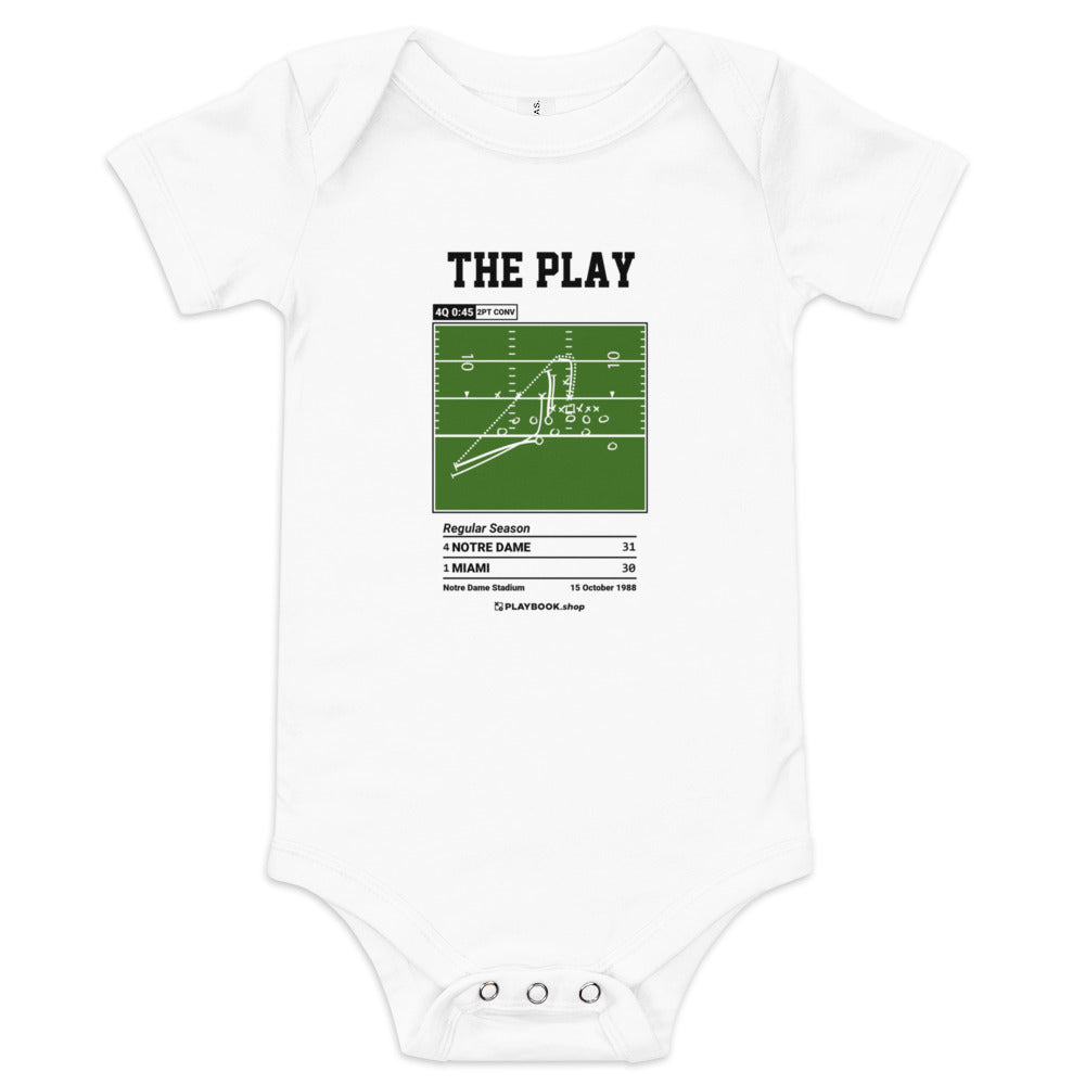 Greatest Notre Dame Football Plays Baby Bodysuit: The Play (1988)