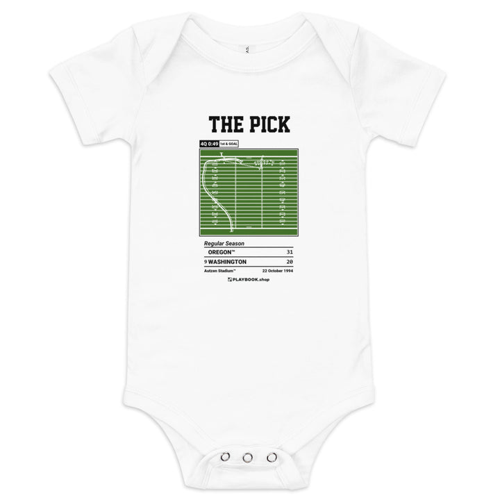 Greatest Oregon Football Plays Baby Bodysuit: The Pick (1994)