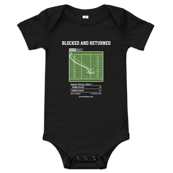 Greatest Penn State Football Plays Baby Bodysuit: Blocked and Returned (2016)